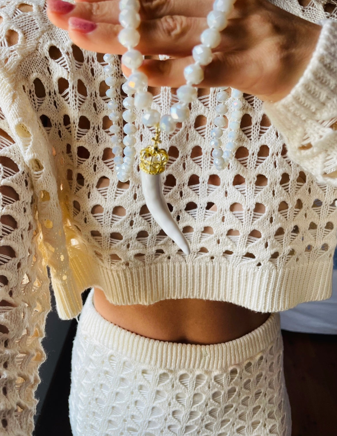 COLLANA CON CORNO
