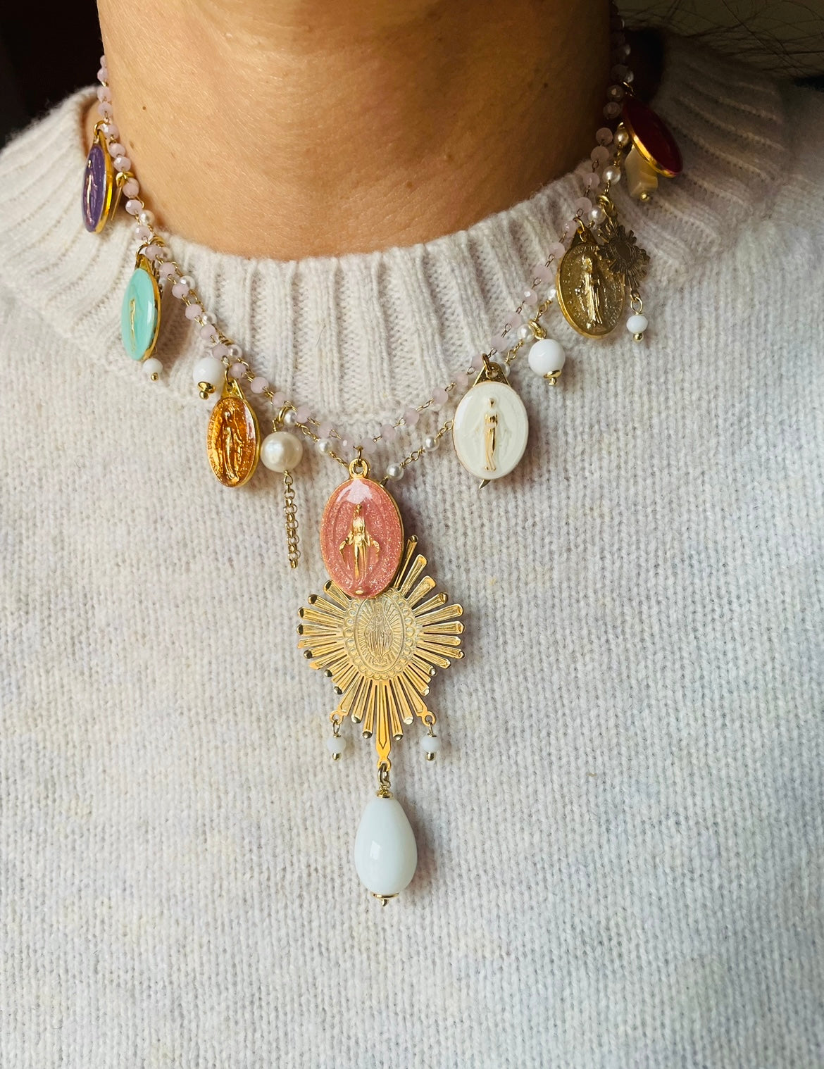 COLLANA CIPRIA CELESTE