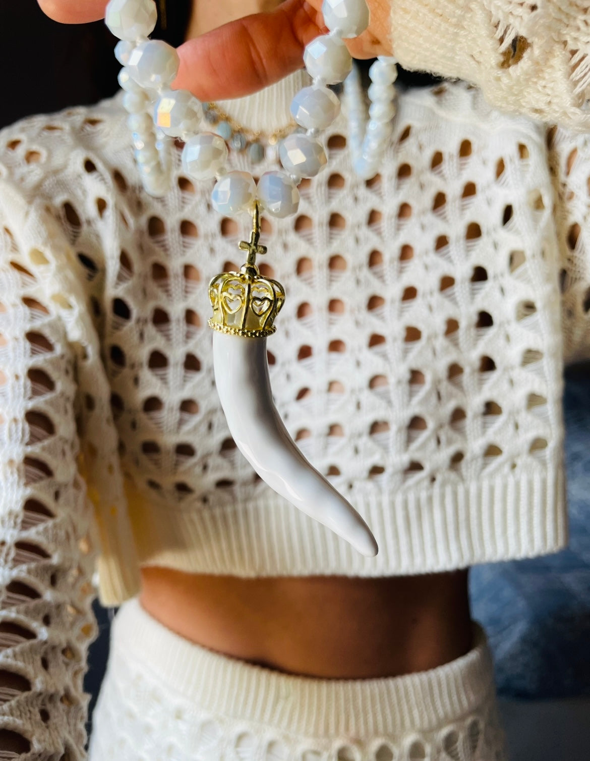 COLLANA CON CORNO