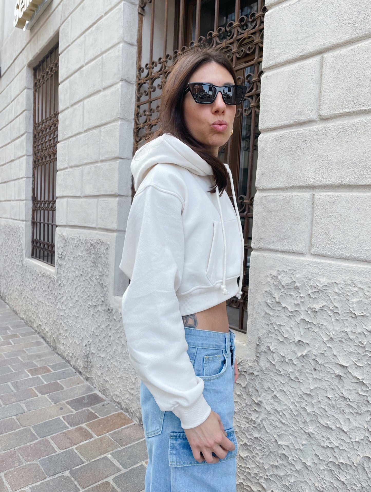 MY EYE CROP HOODIE