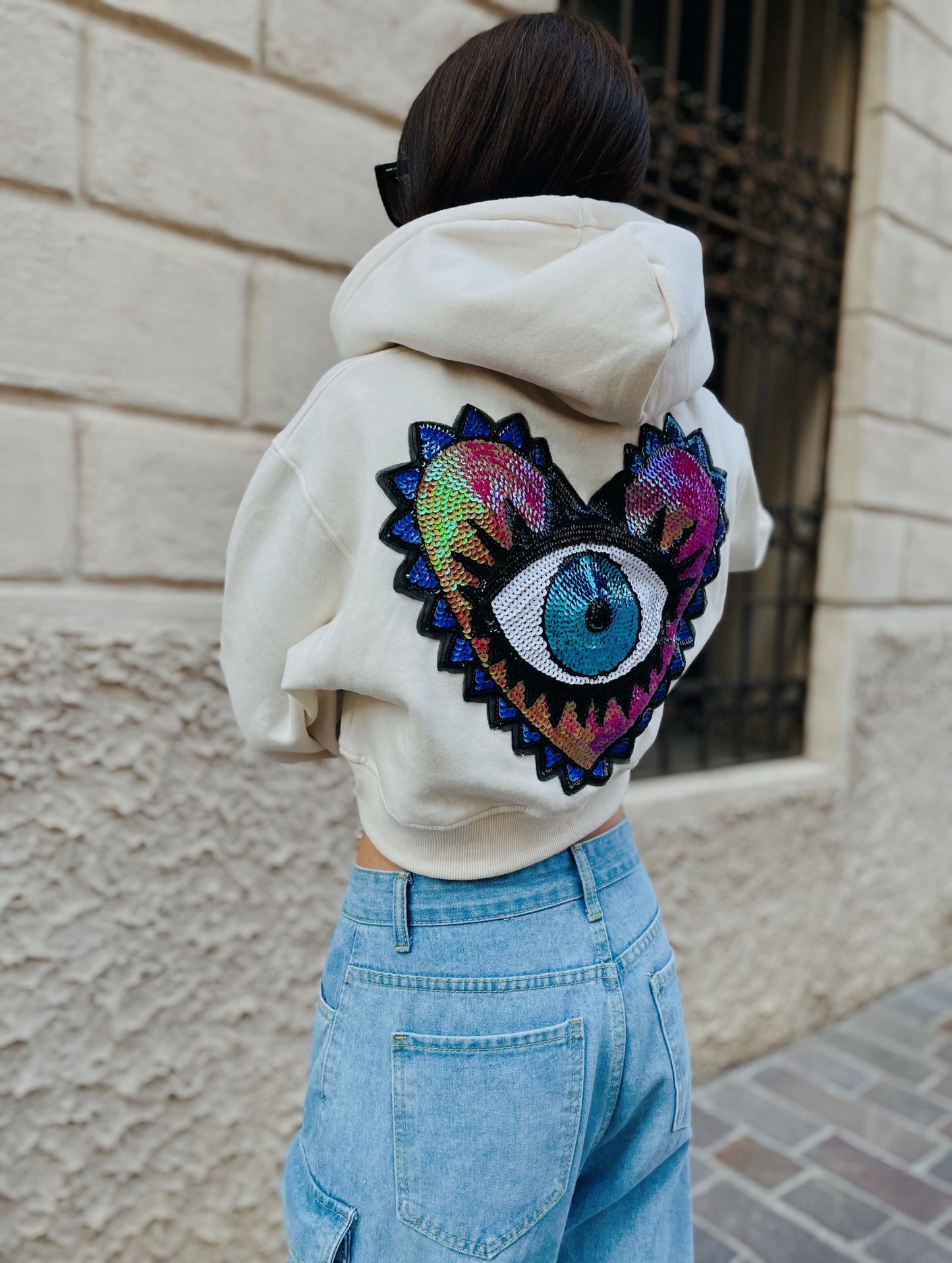 MY EYE CROP HOODIE
