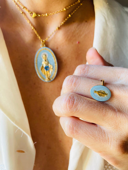 ANELLO DIPINTO CON MADONNINA
