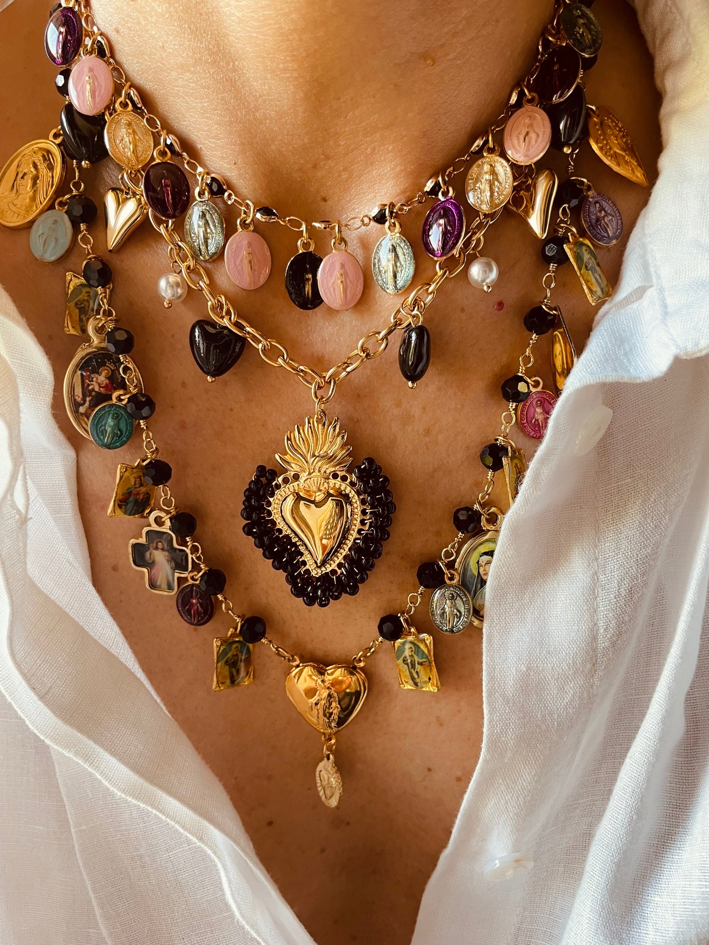 COLLANA CUORE NERO