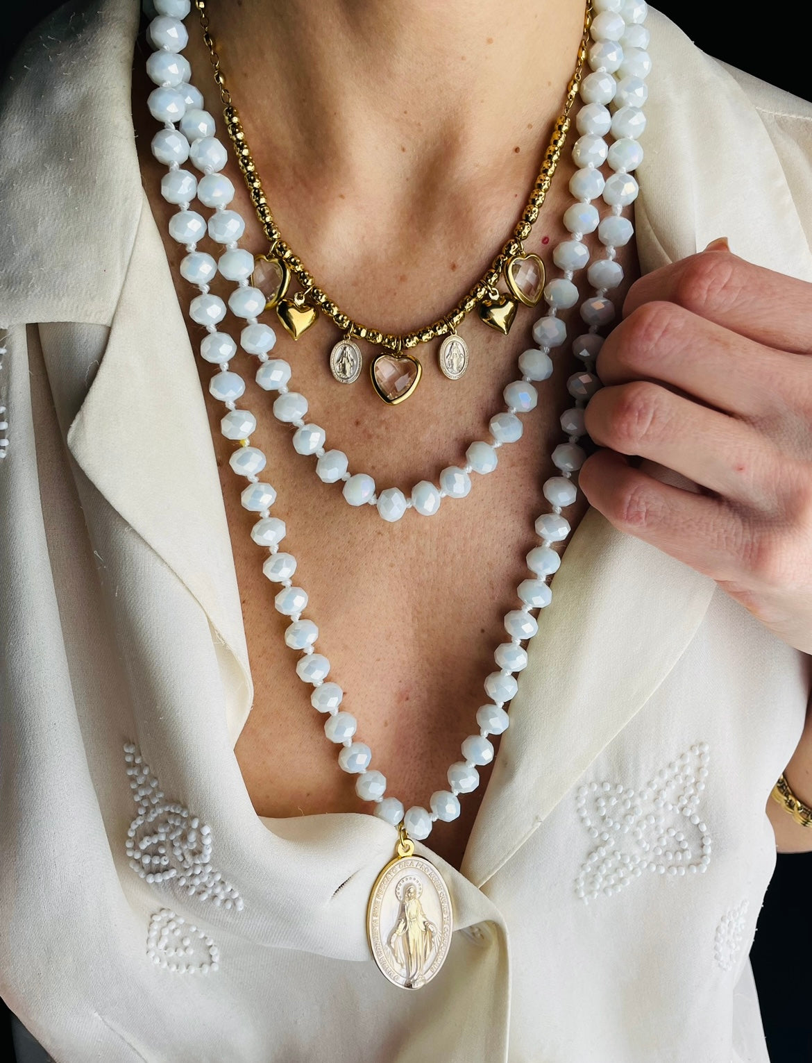 COLLANA DOLCEZZA UNICA bianco