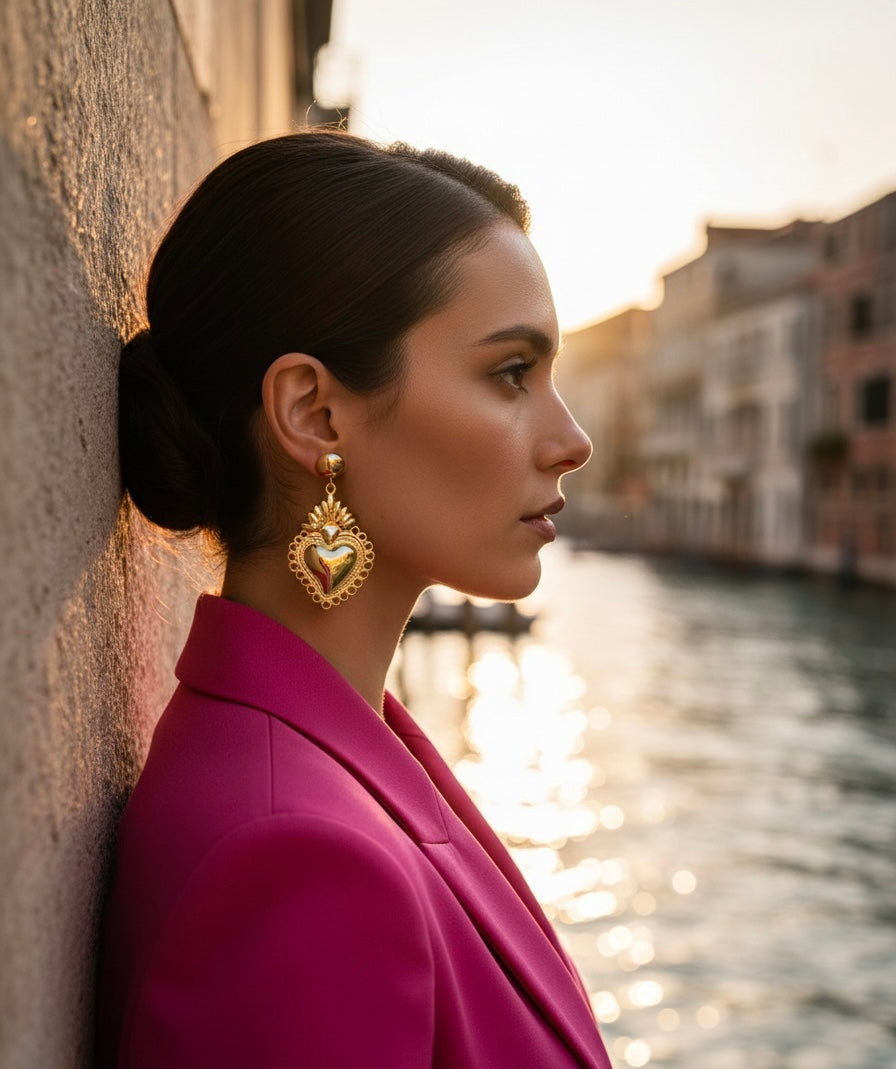 ORECCHINI CUORE SACRO