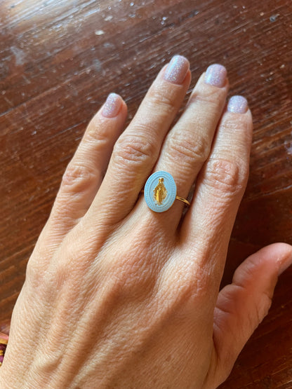 ANELLO DIPINTO CON MADONNINA