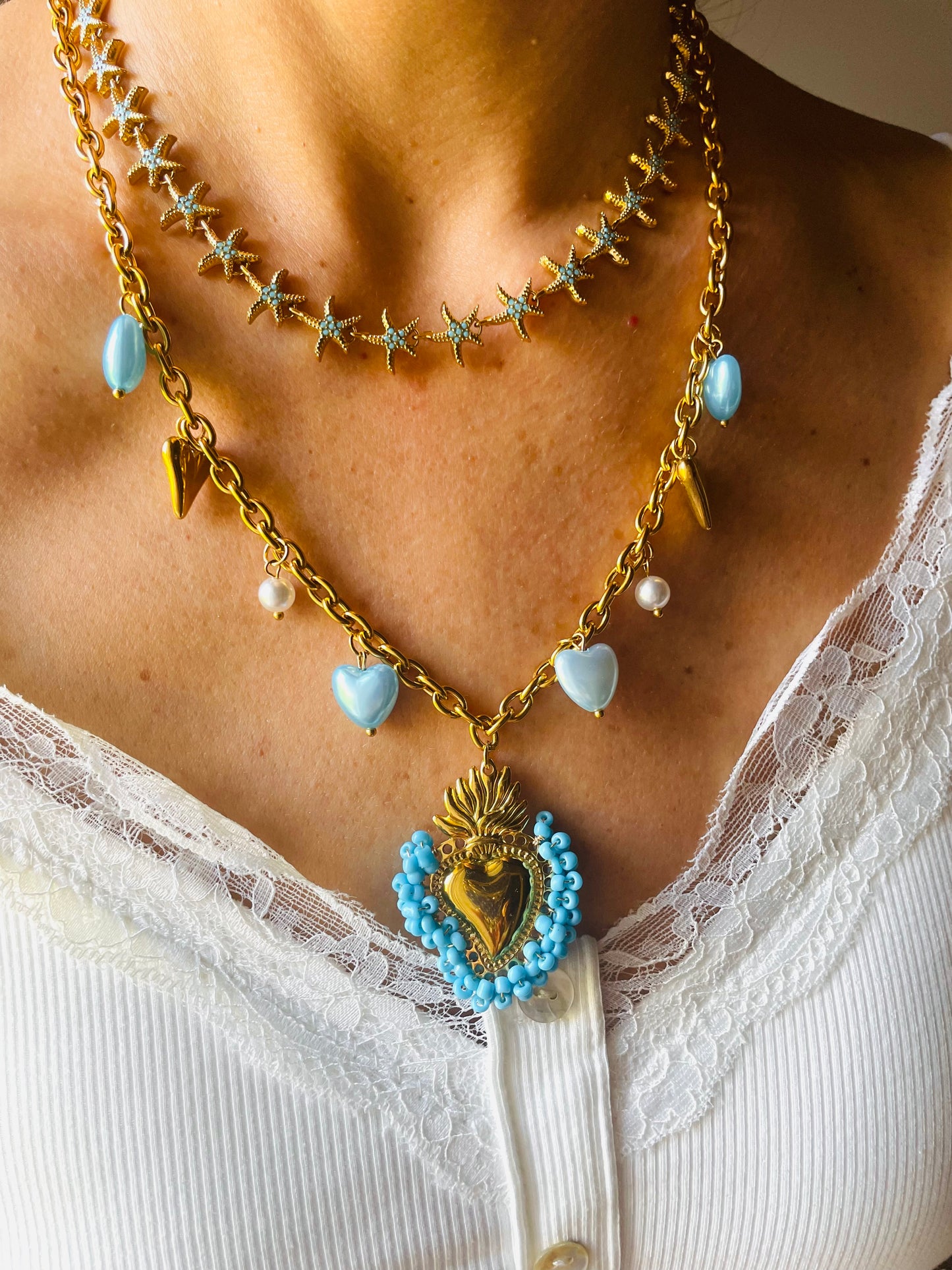 COLLANA CUORE AZZURRO
