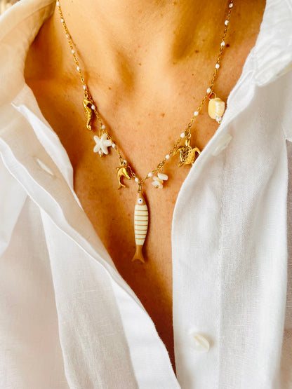 COLLANA PESCIOLINO DEL MARE bianco