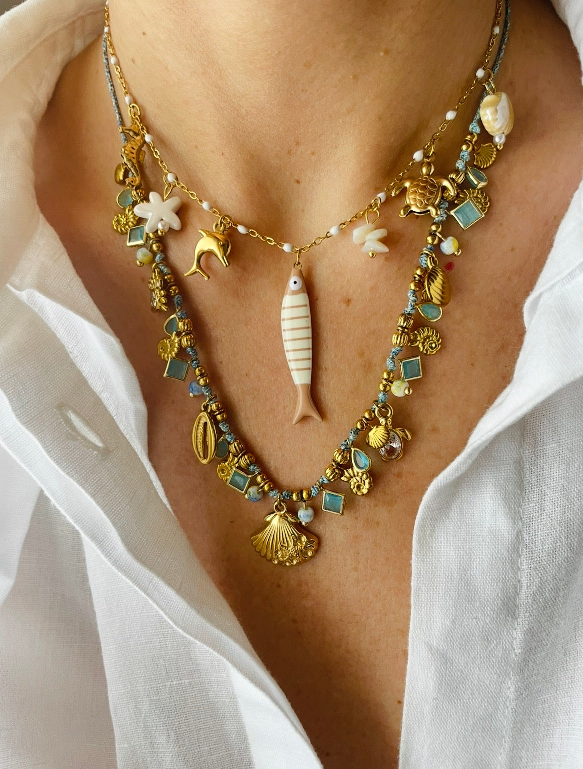 COLLANA PESCIOLINO DEL MARE bianco