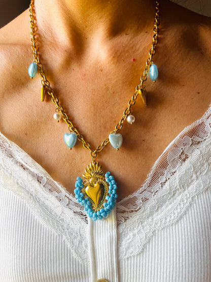 COLLANA CUORE AZZURRO