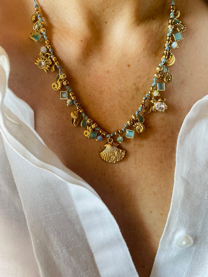 COLLANA CONCHIGLIE AZZURRE