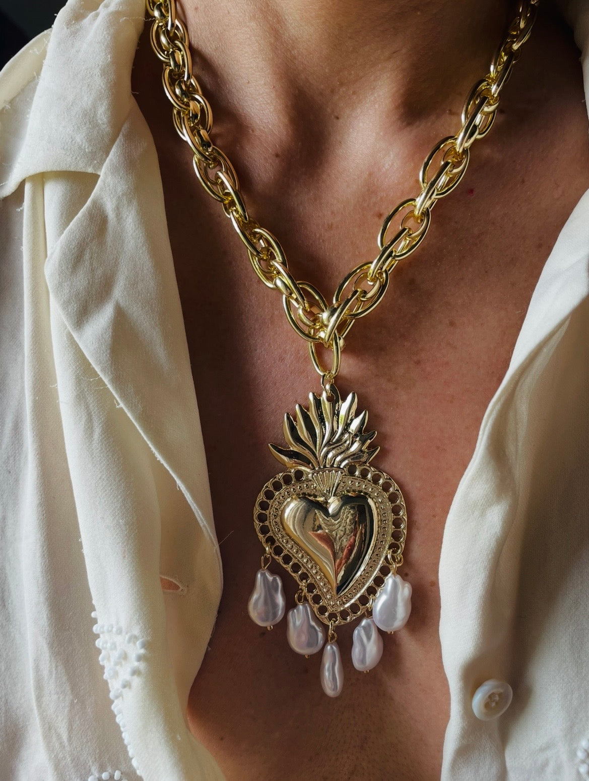 COLLANA CUORE SACRO BIG