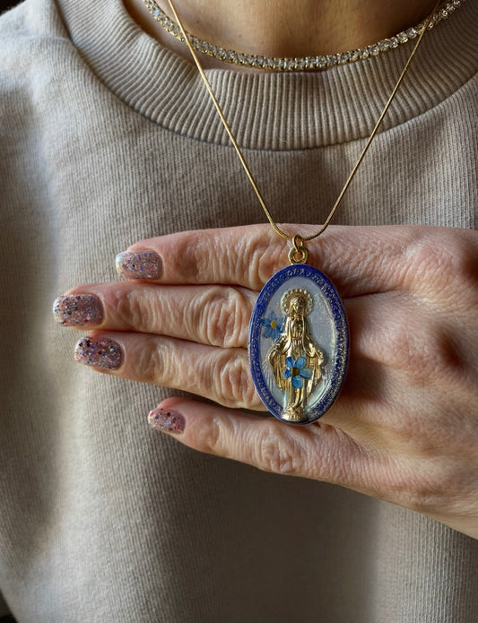 COLLANA CON MEDAGLIA DELLA MADONNA MIRACOLOSA