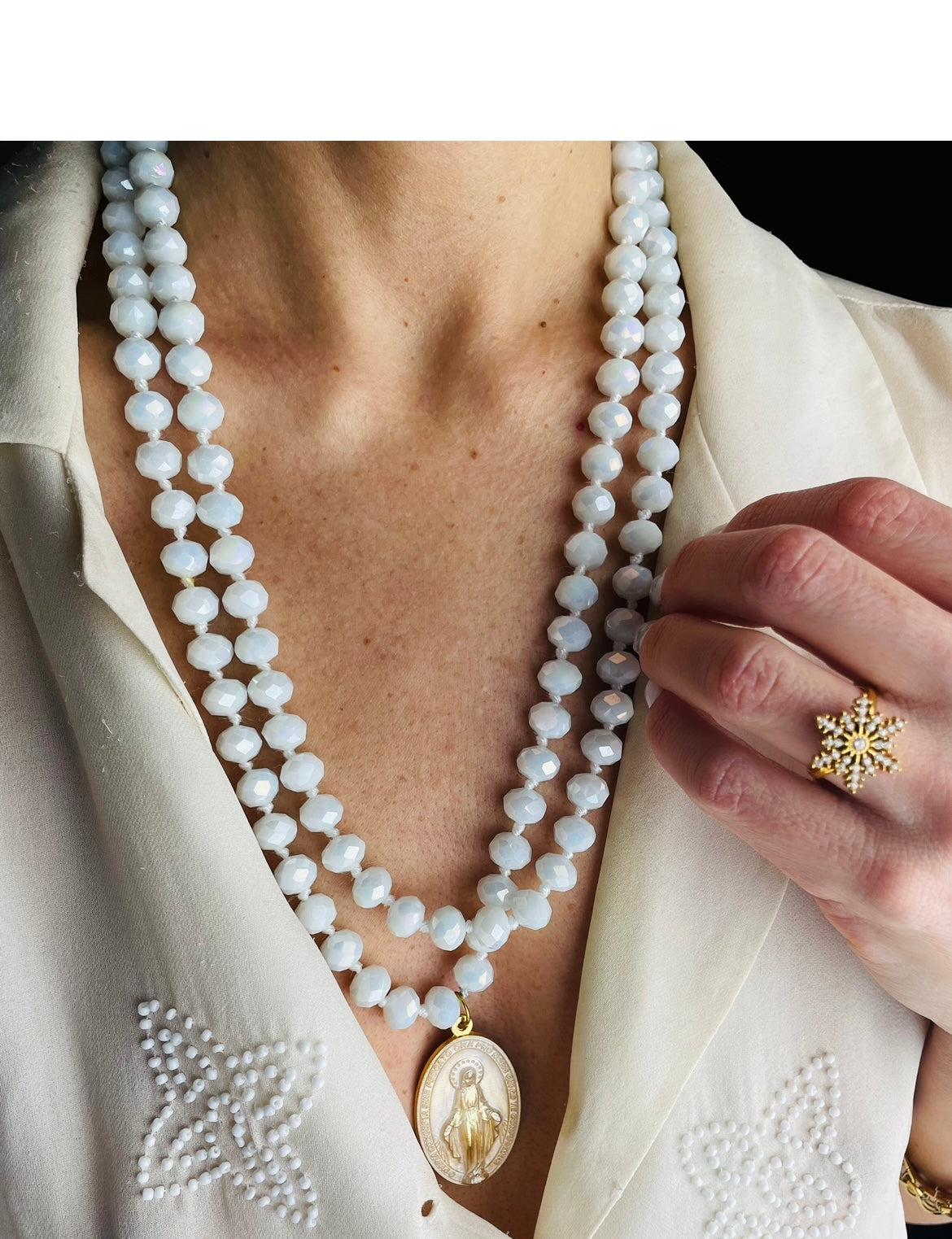 LUNGA LUNGHISSIMA BIANCO PERLA