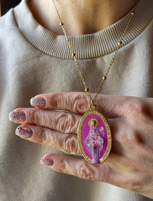 COLLANA CON MEDAGLIA DELLA MADONNA MIRACOLOSA