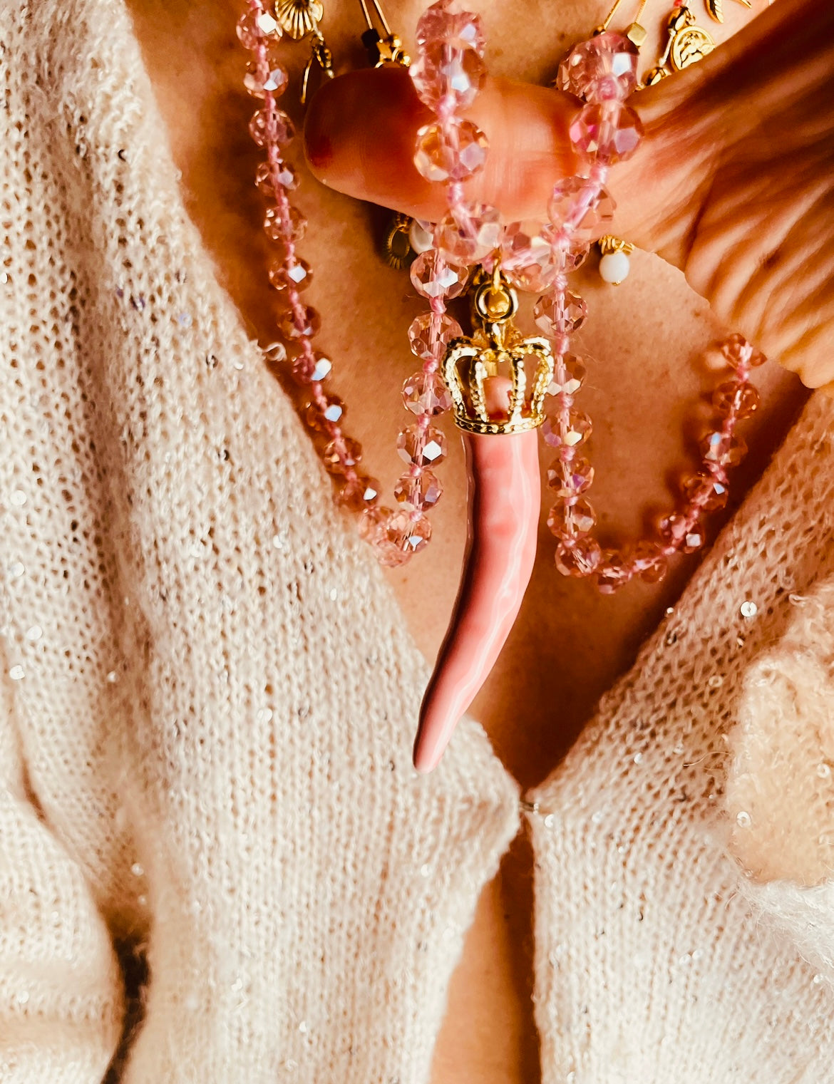 COLLANA CON CORNO