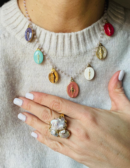 COLLANA CIPRIA CELESTE