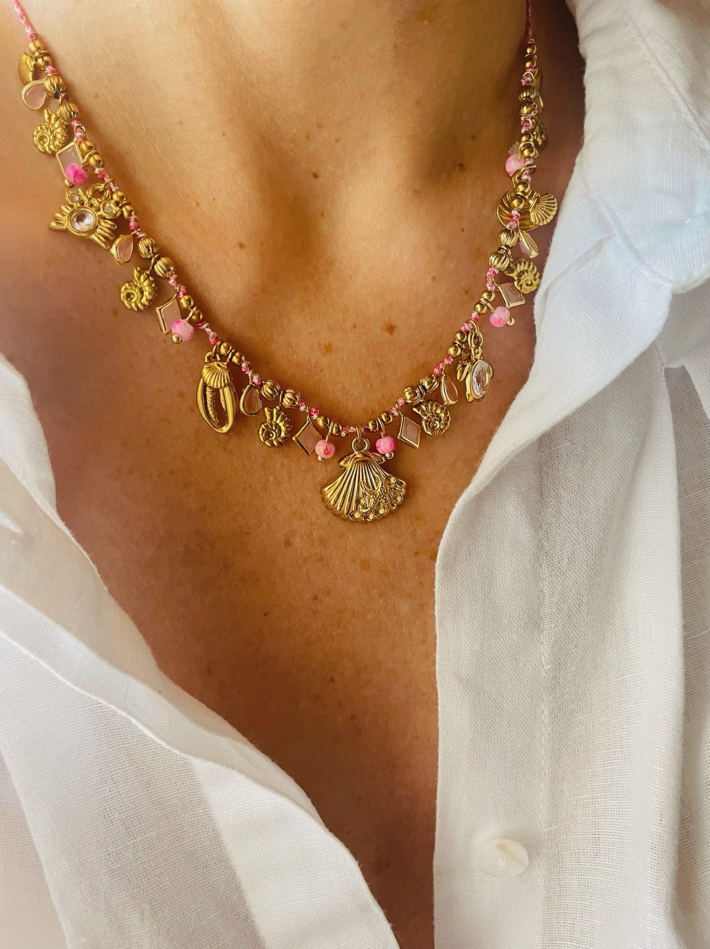 COLLANA CONCHIGLIE ROSA