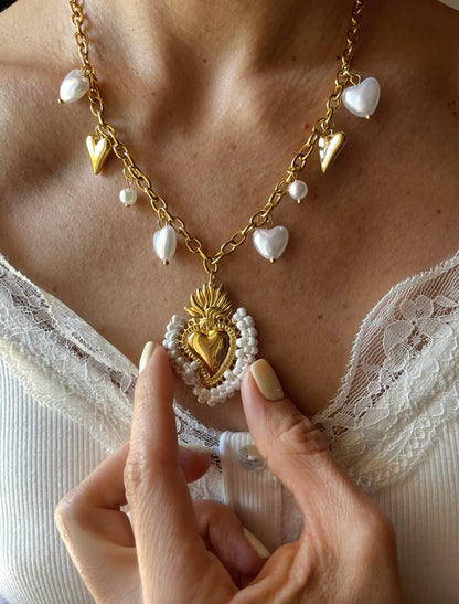 COLLANA CUORE BIANCO