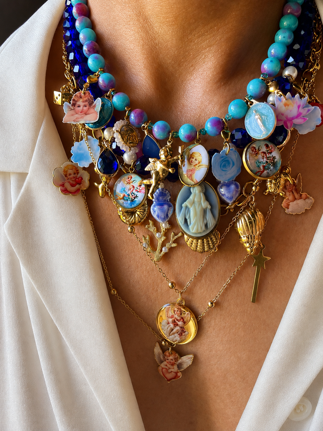 COLLANA MADRE BLU