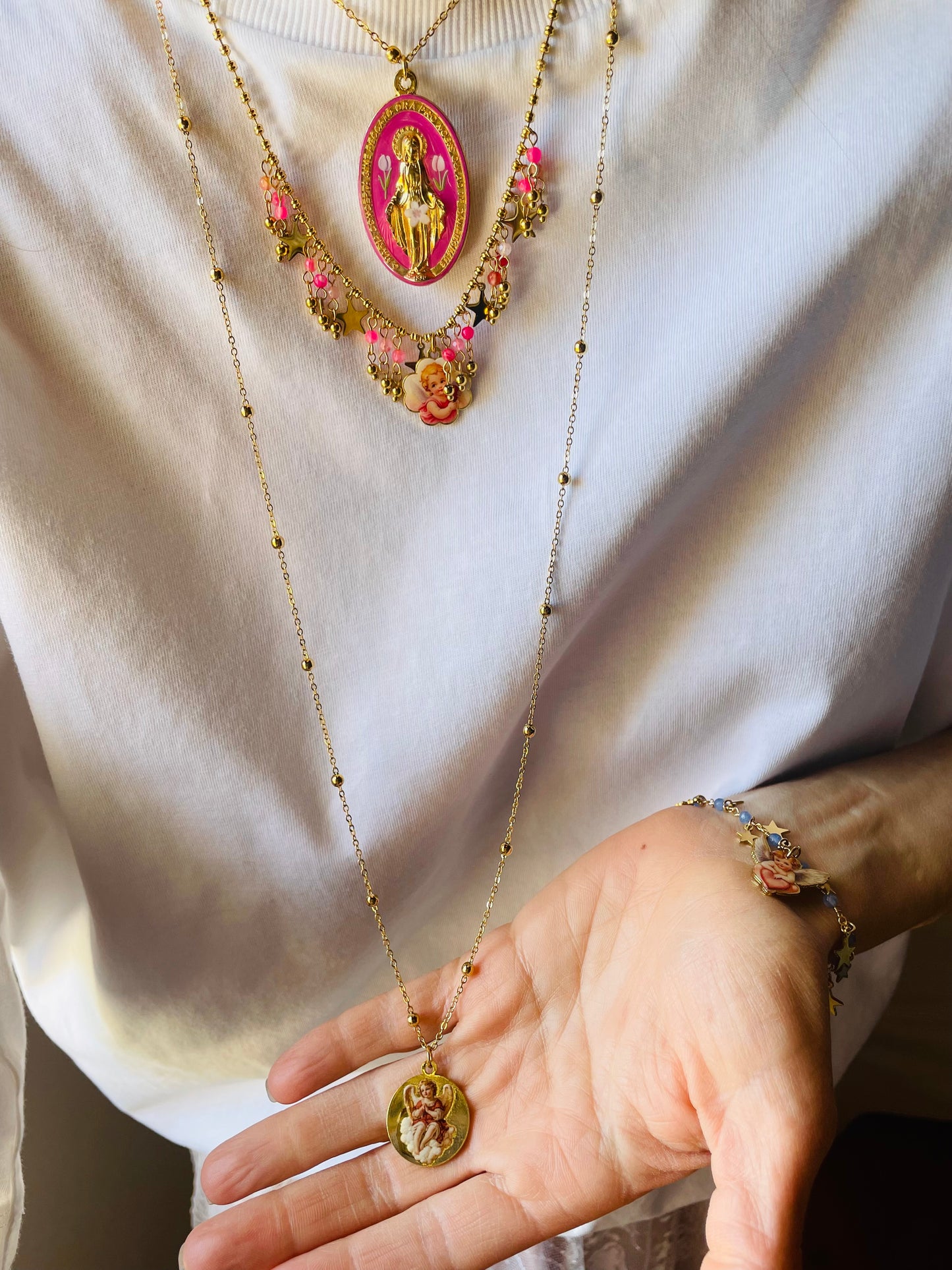 COLLANA LUNGA CON ANGELO