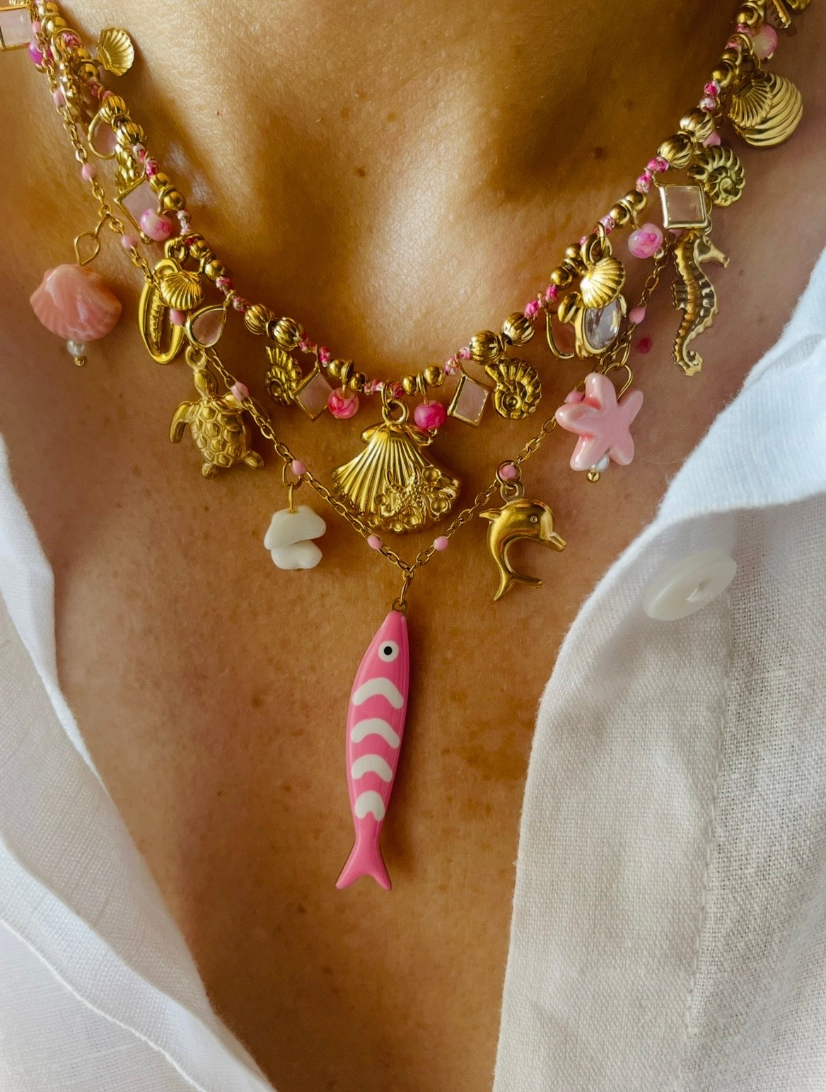 COLLANA PESCIOLINO DEL MARE rosa