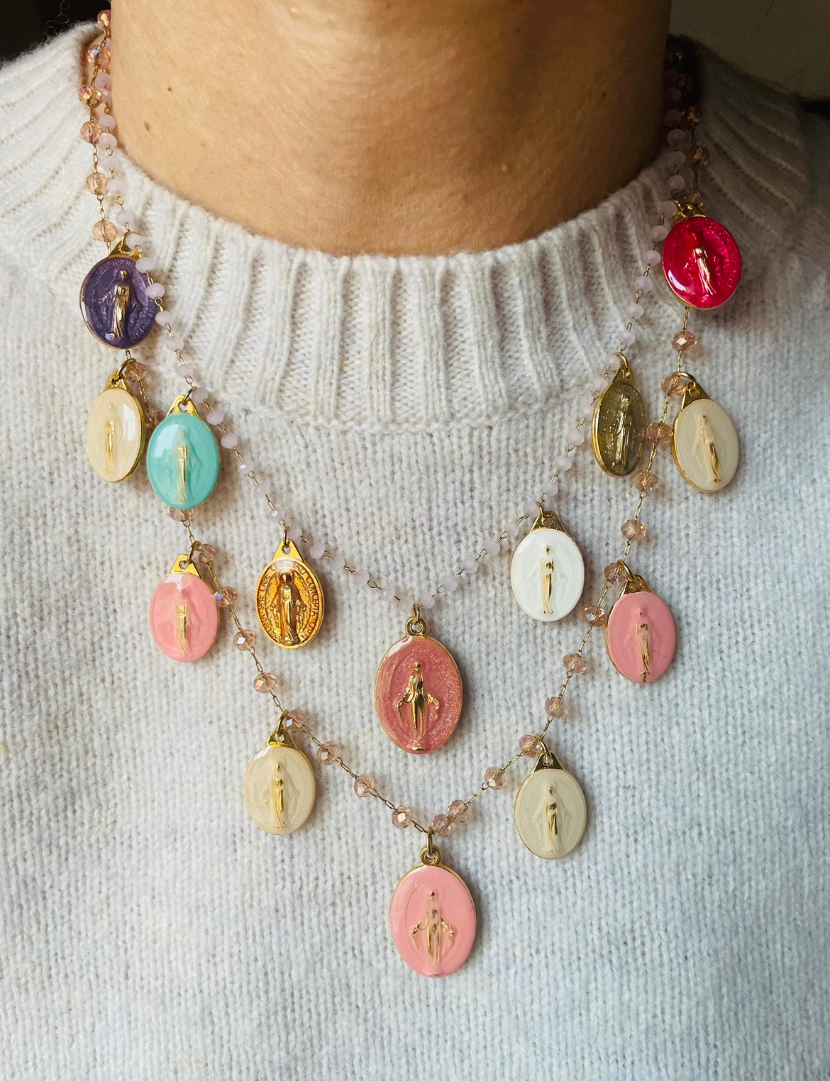 COLLANA CIPRIA CELESTE