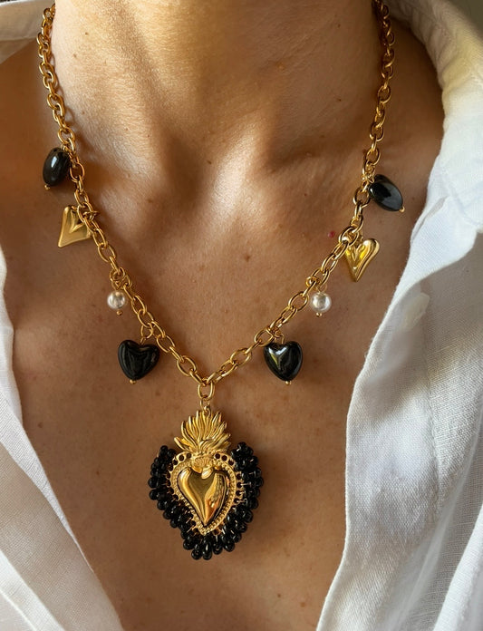 COLLANA CUORE NERO
