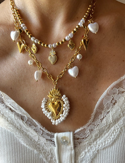 COLLANA CUORE BIANCO