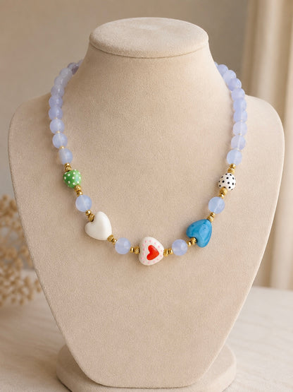 COLLANA CORIANDOLI DI FELICITÀ azzurra