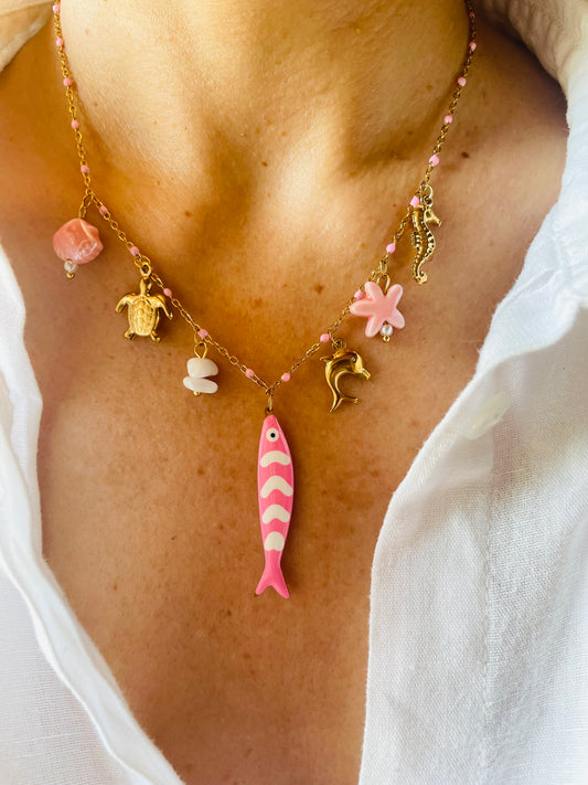 COLLANA PESCIOLINO DEL MARE rosa