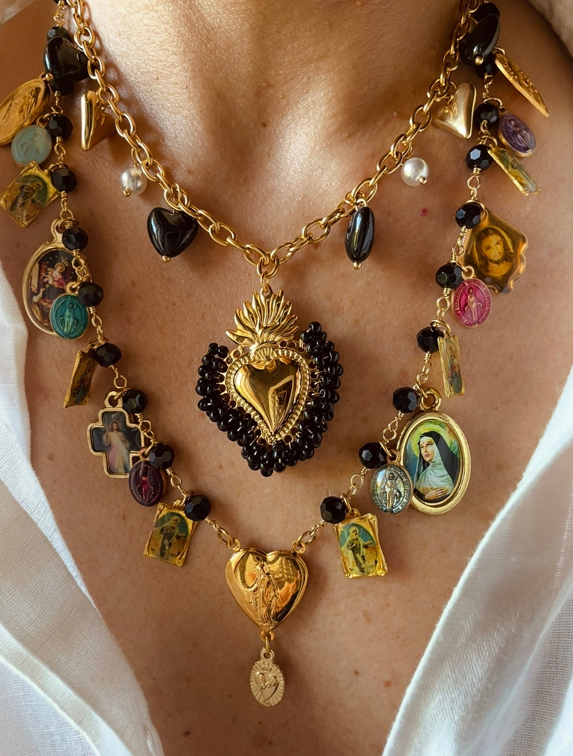 COLLANA CUORE NERO