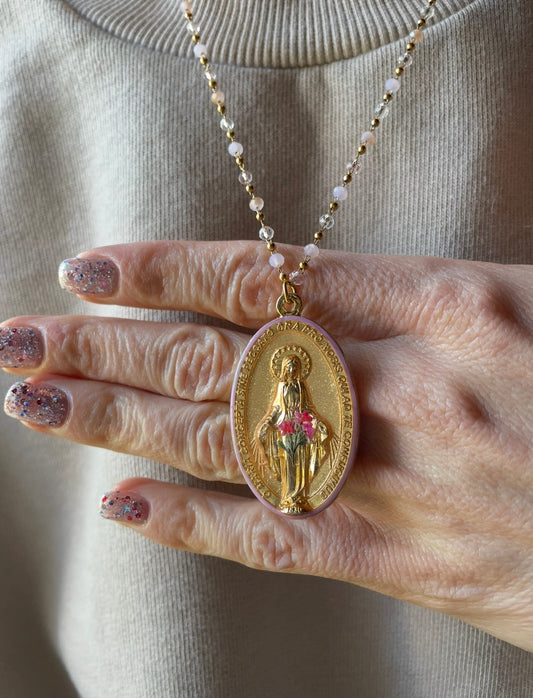COLLANA CON MEDAGLIA DELLA MADONNA MIRACOLOSA