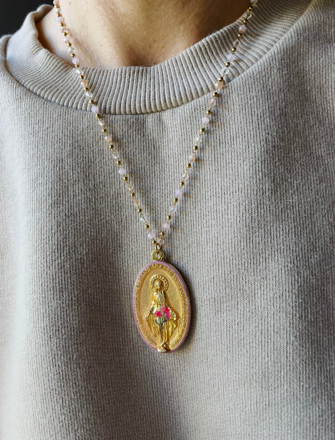 COLLANA CON MEDAGLIA DELLA MADONNA MIRACOLOSA