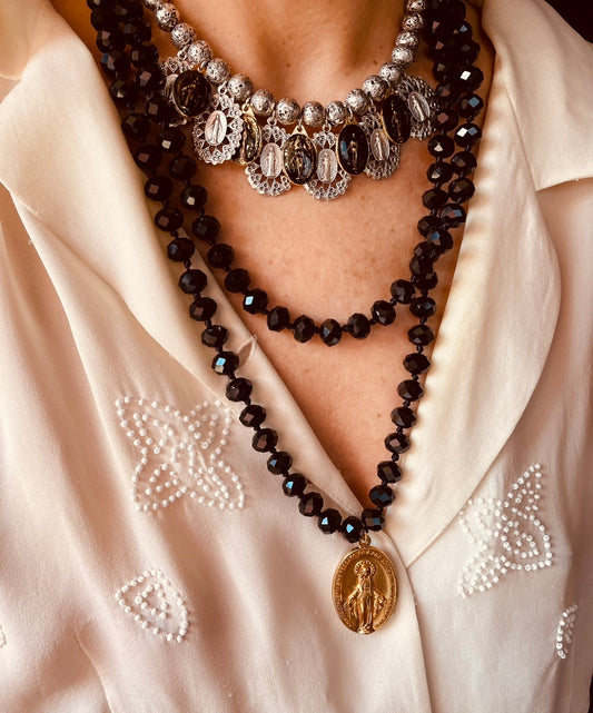 COLLANA NERA LUNGA