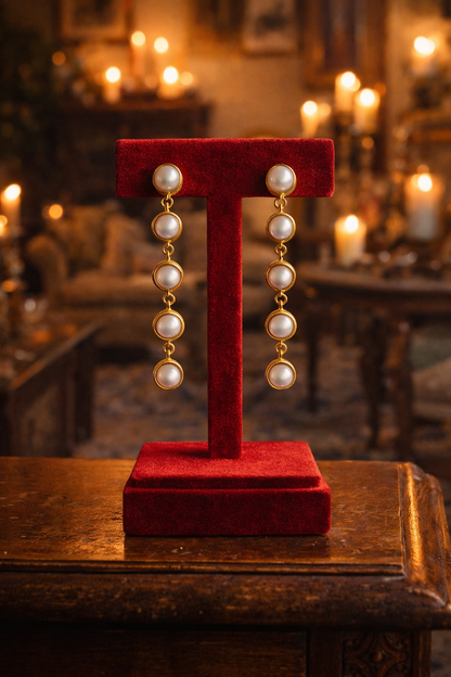 ORECCHINI MADREPERLA DORATA