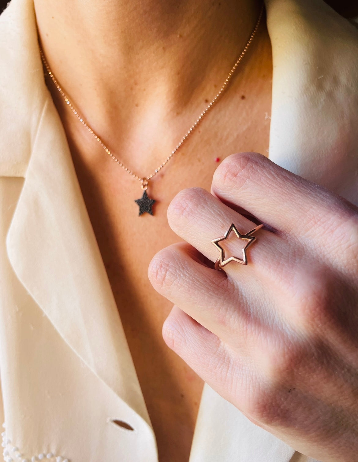 BLACK STAR oro rosa- arg.925