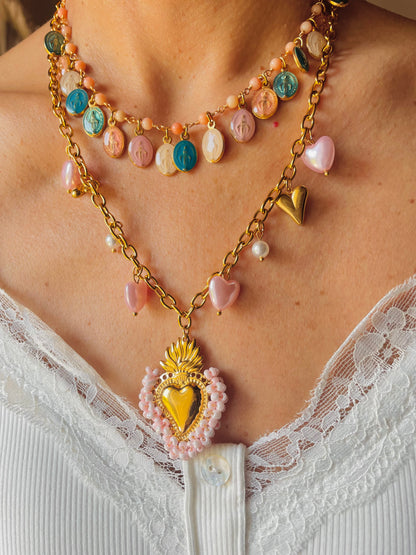 COLLANA CUORE ROSA