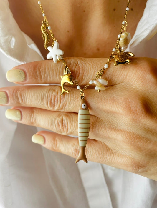 COLLANA PESCIOLINO DEL MARE bianco