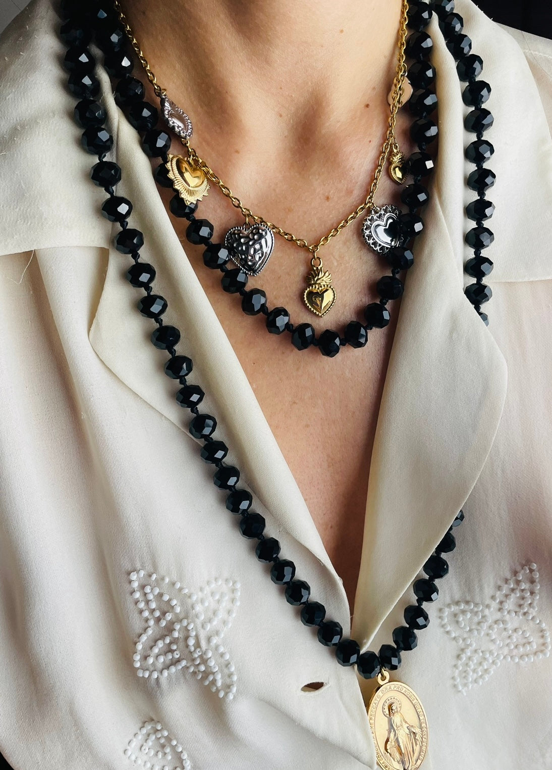 COLLANA NERA LUNGA