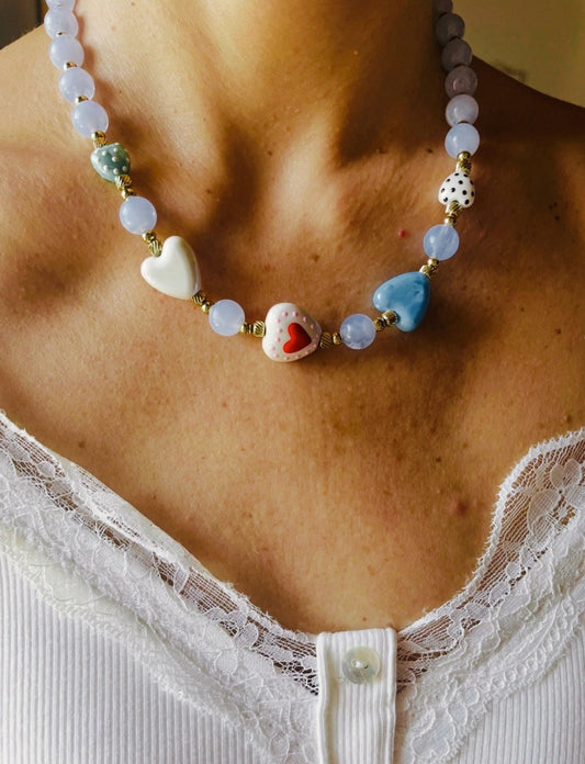 COLLANA CORIANDOLI DI FELICITÀ azzurra