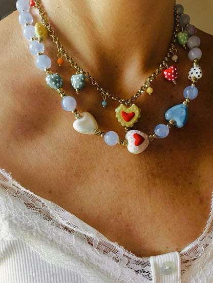 COLLANA CORIANDOLI DI FELICITÀ azzurra