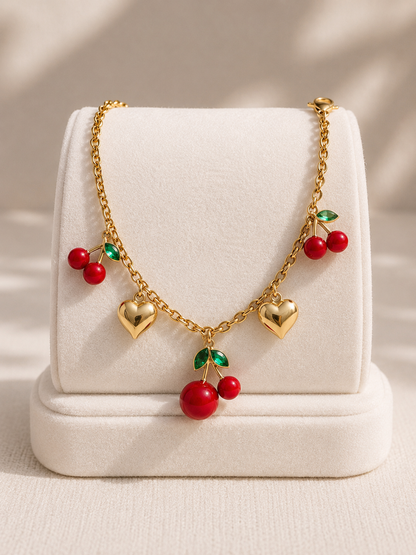 BRACCIALE CHERRY E CUORI