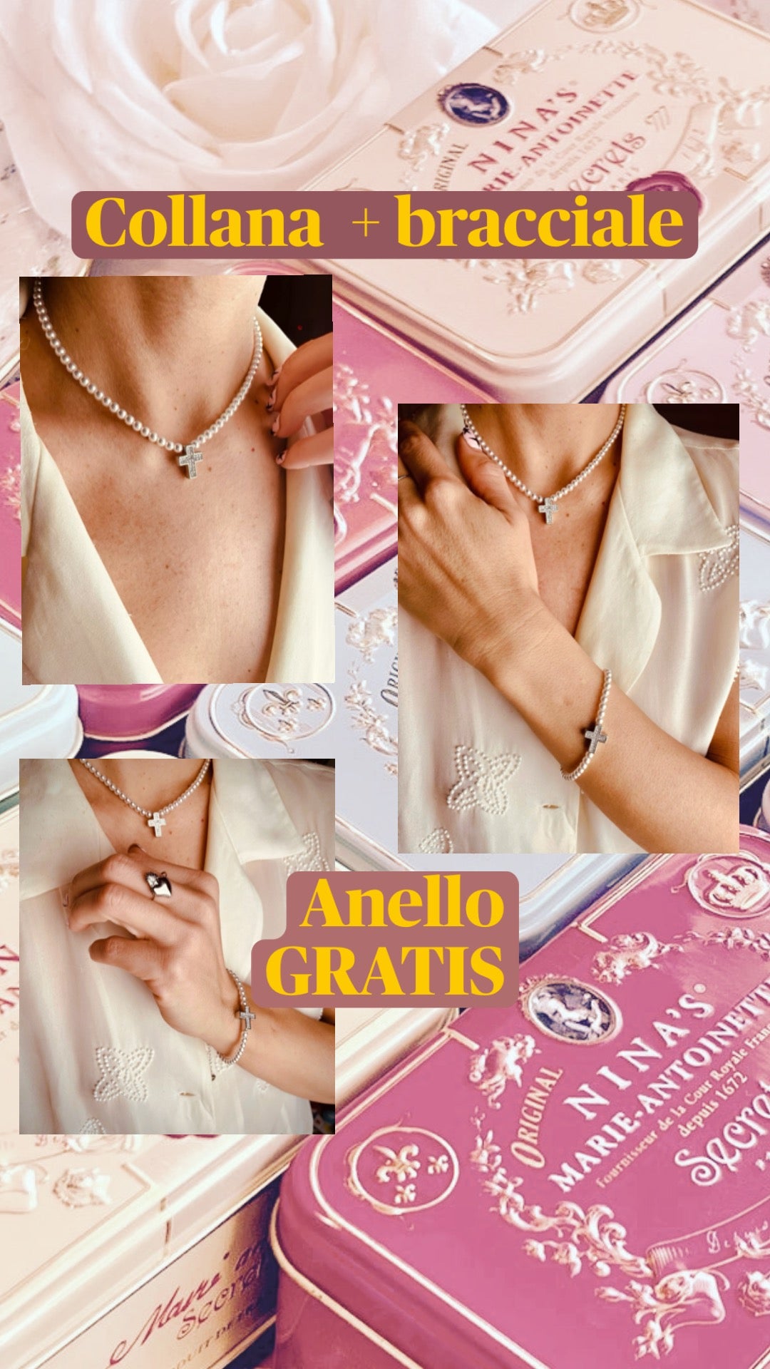 COFANETTO LUCE ( collana con bracciale + anello in REGALO)