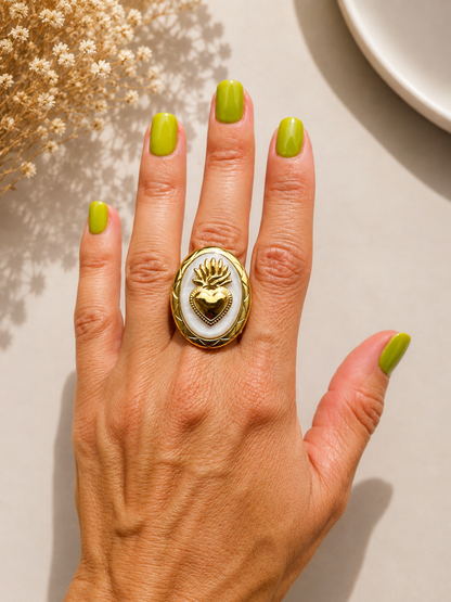 ANELLO CUORE OVALE