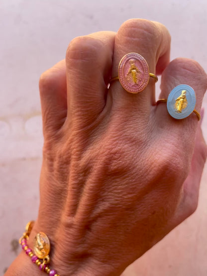 ANELLO DIPINTO CON MADONNINA
