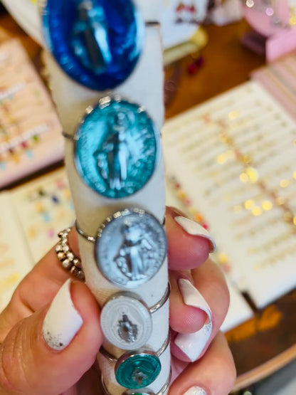 ANELLO MADONNA argentato